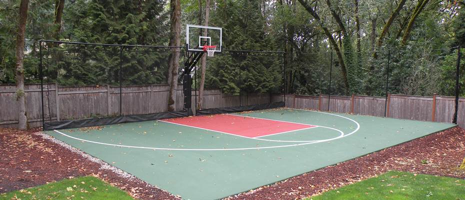 Backyard Basketball Court Installation